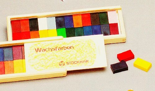 Stockmar Wachsmalblöcke 24 Stück Holzkassette