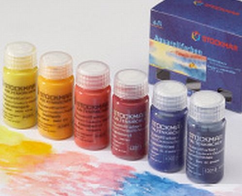Aquarellfarben Grundsortiment 6 x 0,02 Ltr. (20 ml)