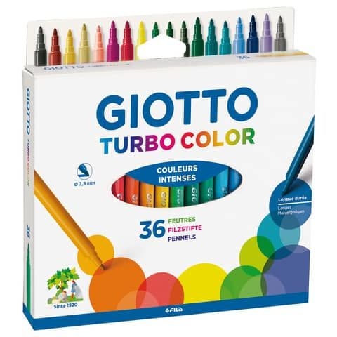 GIOTTO Fasermaler Turo Color - 36 Stück sortiert