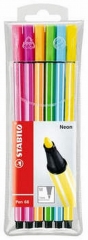 Stabilo® Fasermaler Pen 68 Etui, mit 8 Leuchtfarben