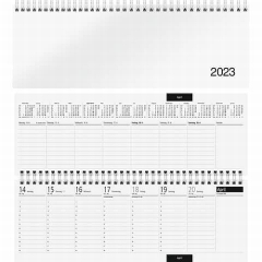 ridoTischquerkalender Sequenz 2023- 1 Woche / 2 Seiten, 29,7 x 10,5 cm, weiß